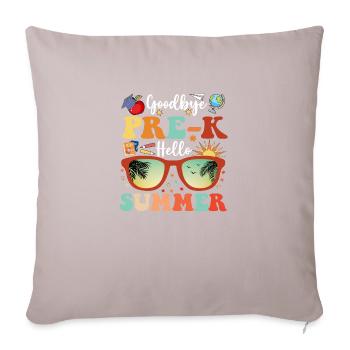 Student Teacher Goodbye Pre-K Hello Summer - Sofa pillowcase 17,3'' x 17,3'' (45 x 45 cm) - light taupe - Front