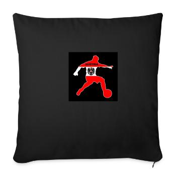 Austrian Footballer With The Flag Of Austria - Sofa pillowcase 17,3'' x 17,3'' (45 x 45 cm) - black - Front