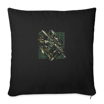 Cadre de précision tactique - Housse de coussin décorative 45 x 45 cm - noir - Devant