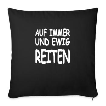 Chevaucher - Housse de coussin décorative 45 x 45 cm - noir - Devant