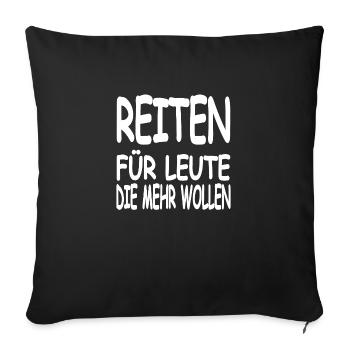 Chevaucher - Housse de coussin décorative 45 x 45 cm - noir - Devant