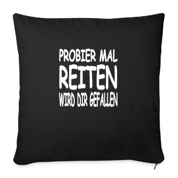 Chevaucher - Housse de coussin décorative 45 x 45 cm - noir - Devant