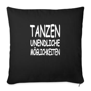 Dance - Sofa pillowcase 17,3'' x 17,3'' (45 x 45 cm) - black - Front