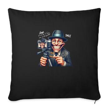 CamGlee - Édition toujours au point - Housse de coussin décorative 45 x 45 cm - noir - Devant