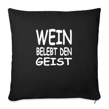 Wein - Sofakissenbezug 45 x 45 cm - Schwarz - Vorne