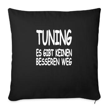 Réglage - Housse de coussin décorative 45 x 45 cm - noir - Devant