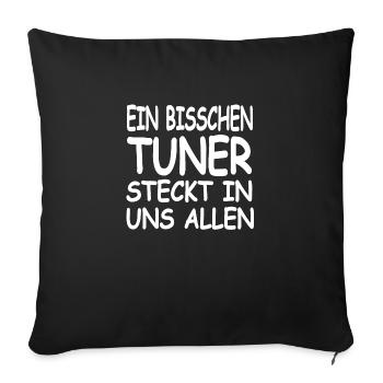 Tuner - Sofakissenbezug 45 x 45 cm - Schwarz - Vorne