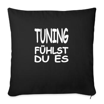 Réglage - Housse de coussin décorative 45 x 45 cm - noir - Devant