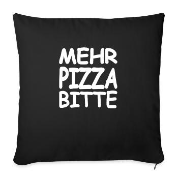 Pizza - Sofa pillowcase 17,3'' x 17,3'' (45 x 45 cm) - black - Front
