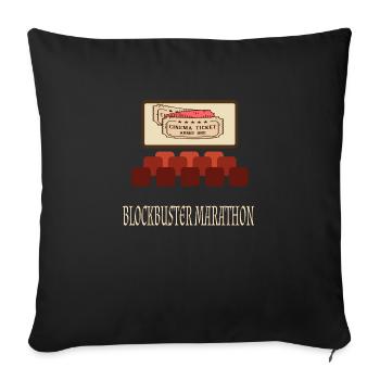 Film Movie Lovers Retro Vintage Classic Cinema TV - Sofa pillowcase 17,3'' x 17,3'' (45 x 45 cm) - black - Front