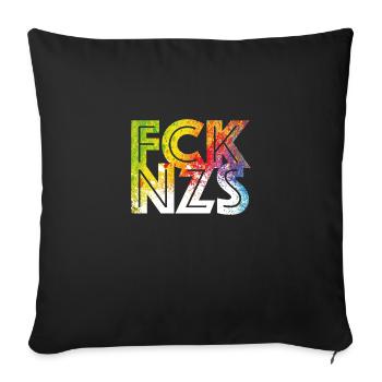 FCK NZS - Sofakissenbezug 45 x 45 cm - Schwarz - Vorne