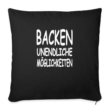 Bake - Sofa pillowcase 17,3'' x 17,3'' (45 x 45 cm) - black - Front