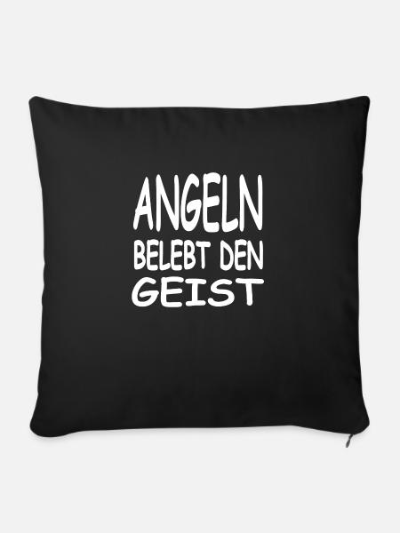 Angeln - Sofakissenbezug 45 x 45 cm - Schwarz