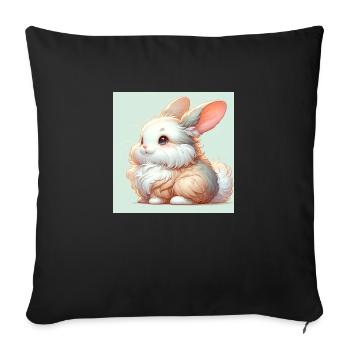Rabbit - Sofa pillowcase 17,3'' x 17,3'' (45 x 45 cm) - black - Front