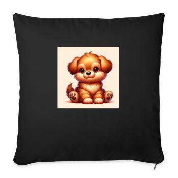 Puppy - Sofa pillowcase 17,3'' x 17,3'' (45 x 45 cm) - black - Front