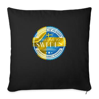 Sweden Sweden moose best animal antlers deer deer - Sofa pillowcase 17,3'' x 17,3'' (45 x 45 cm) - black - Front