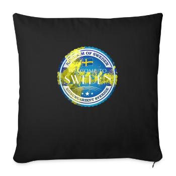 Sweden Sweden moose best animal antlers deer deer - Sofa pillowcase 17,3'' x 17,3'' (45 x 45 cm) - black - Front