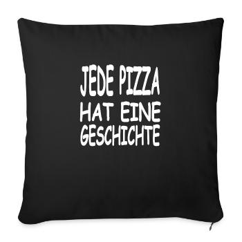 Pizza - Sofa pillowcase 17,3'' x 17,3'' (45 x 45 cm) - black - Front