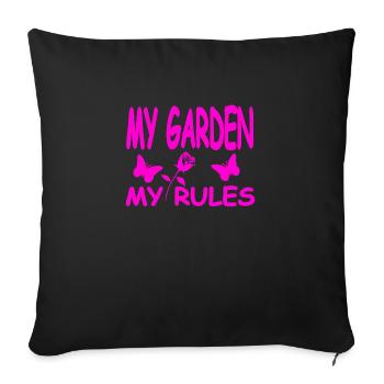 Garten - Sofakissenbezug 45 x 45 cm - Schwarz - Vorne