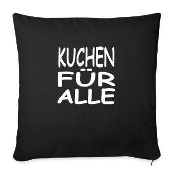Kuchen - Sofakissenbezug 45 x 45 cm - Schwarz - Vorne