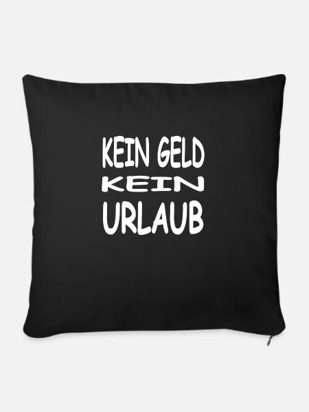 Urlaub - Sofakissenbezug 45 x 45 cm - Schwarz