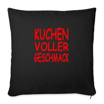 Kuchen - Sofakissenbezug 45 x 45 cm - Schwarz - Vorne
