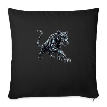 Cat Black Crystal Cat - Sofa pillowcase 17,3'' x 17,3'' (45 x 45 cm) - black - Front