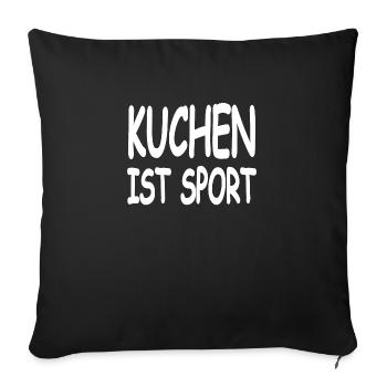 Kuchen - Sofakissenbezug 45 x 45 cm - Schwarz - Vorne