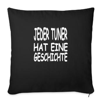 Tuner - Sofakissenbezug 45 x 45 cm - Schwarz - Vorne