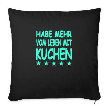 Kuchen - Sofakissenbezug 45 x 45 cm - Schwarz - Vorne
