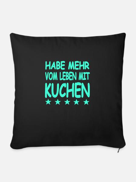 Kuchen - Sofakissenbezug 45 x 45 cm - Schwarz