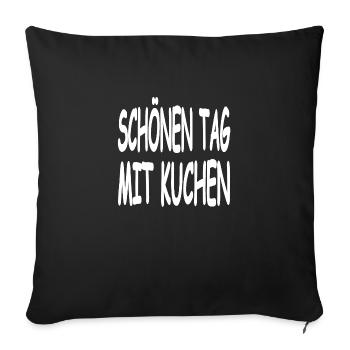 Kuchen - Sofakissenbezug 45 x 45 cm - Schwarz - Vorne