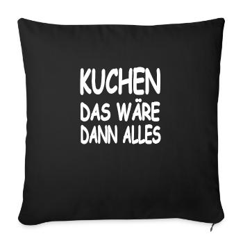 Kuchen - Sofakissenbezug 45 x 45 cm - Schwarz - Vorne