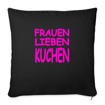 Kuchen - Sofakissenbezug 45 x 45 cm - Schwarz - Vorne