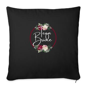 Team Floral Strap - Matching Tshirt - Sofa pillowcase 17,3'' x 17,3'' (45 x 45 cm) - black - Front