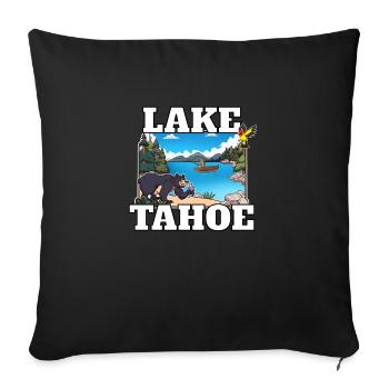 Lake Tahoe Nevada im Freien - Sofakissenbezug 45 x 45 cm - Schwarz - Vorne