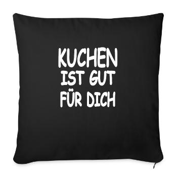 Kuchen - Sofakissenbezug 45 x 45 cm - Schwarz - Vorne