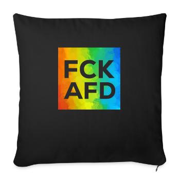 Fck AFD Cutout - Sofakissenbezug 45 x 45 cm - Schwarz - Vorne