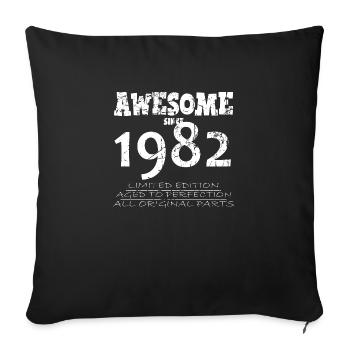 1982 - Legendary 42nd Anniversary - Sofa pillowcase 17,3'' x 17,3'' (45 x 45 cm) - black - Front