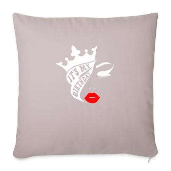 Beautiful female paint art Face colorful woman - Sofa pillowcase 17,3'' x 17,3'' (45 x 45 cm) - light taupe - Front