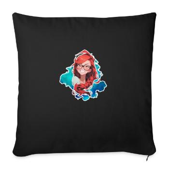 Mrs. Soline - Sofa pillowcase 17,3'' x 17,3'' (45 x 45 cm) - black - Front