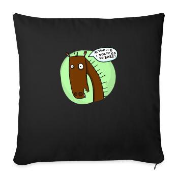I don ́t go to bars - Sofa pillowcase 17,3'' x 17,3'' (45 x 45 cm) - black - Front