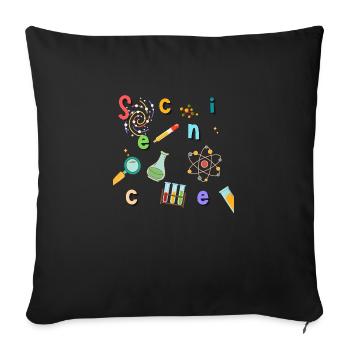 Science coloré - Housse de coussin décorative 45 x 45 cm - noir - Devant