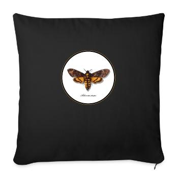 Acherontia atropos - Housse de coussin décorative 45 x 45 cm - noir - Devant