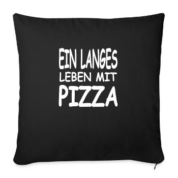 Pizza - Sofakissenbezug 45 x 45 cm - Schwarz - Vorne