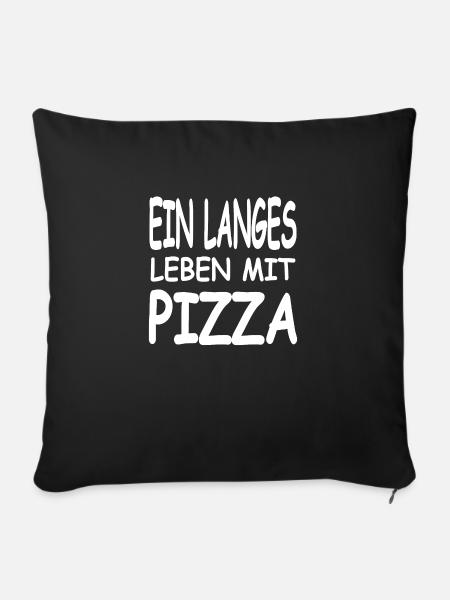 Pizza - Sofakissenbezug 45 x 45 cm - Schwarz