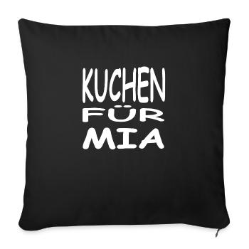 Kuchen - Sofakissenbezug 45 x 45 cm - Schwarz - Vorne