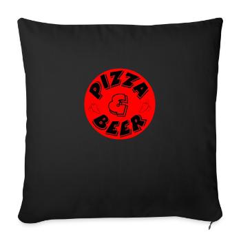 Pizza - Sofakissenbezug 45 x 45 cm - Schwarz - Vorne