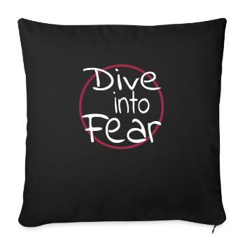 happy resilient courage present courage mindset - Sofa pillowcase 17,3'' x 17,3'' (45 x 45 cm) - black - Front