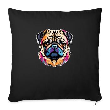 Carlin - Housse de coussin décorative 45 x 45 cm - noir - Devant